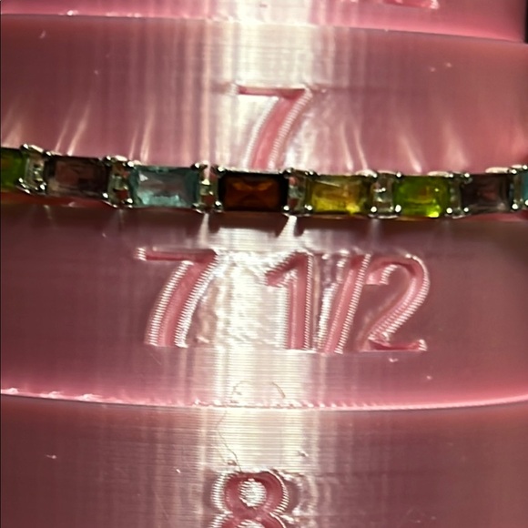 Multicolor sterling silverGemstone Bracelet.